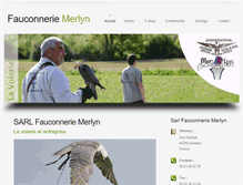 Tablet Screenshot of fauconnerie-merlyn.com